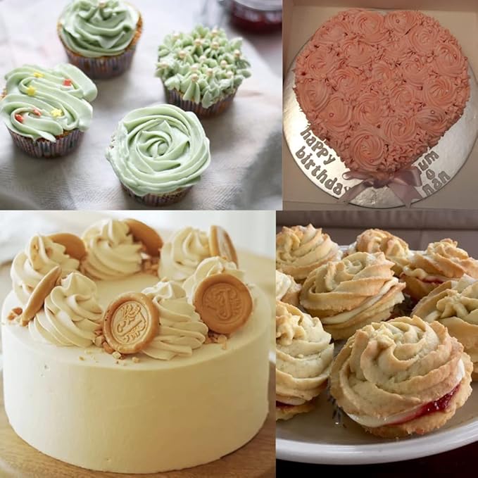 1M Open Star Piping Tip,1M Icing tip for Cake Decorating,6 Pcs Large 1M Tip,Stainless Steel