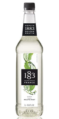 1883 Mojito Mint Syrup for Drinks, Made in France, 1 Liter Plastic Bottle