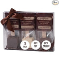 Popbar - Hot Chocolate Sticks, 3 Pack Variety Gift Pack Set Kit- 1 Dark, 1 Milk & 1 Vanilla White. Ideal for Holidays, Birthdays, Thanksgiving, Christmas, Hanukkah, Cocoa Bomb Lovers