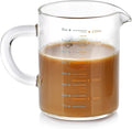 8oz Borosilicate Glass Measuring Cup with Spout Heat&Cold Resistant, Precise oz/ml Measurements, Drip Free Pouring for Kitchen, Baking, Coffee & Lab Easy to Clean Durable & Non-Toxic (Colourful-A)