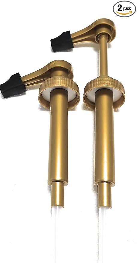 Gallon Syrup Pump (Pack of 2). Leak Proof, 10ml (2 Teaspoons) per Stroke. FDA Compliant. BPA Free. Product of Bayside Traders®.