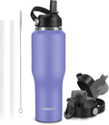 40oz Insulated Water Bottle Keep Cold 24h&Hot 12h, Double Wall Vacuum Insulated Water Bottles with Straw/Spout Lid, Stainless Steel Water Bottles that Fit in Any Car Cup Holder, Leak-proof