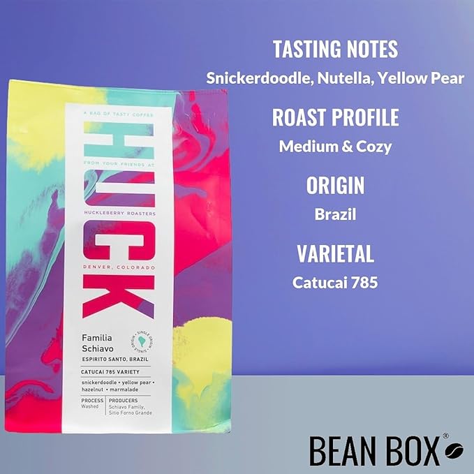 Brazil Familia Schiavo - Roasted by Huckleberry Roasters - Whole Bean Coffee - 12 Ounce Bag