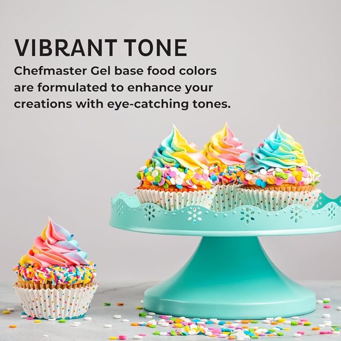 Chefmaster Buckeye Brown Gel Food Coloring | Vibrant Color | Professional-Grade Dye for Icing, Frosting, Fondant | Baking & Decorating | Fade-Resistant | Easy-to-Use | Made in USA | 20 oz