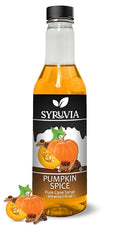 Syruvia Pumpkin Spice Coffee Syrup - 12.7 fl oz (375 ML) Premium Holiday Coffee Flavoring Syrup - Kosher Coffee Syrups, Gluten Free, No Coloring, Perfect for Drinks, Soda, Shakes, Desserts, and More.