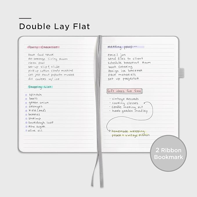 &And Per Se Lined Journal Notebook, 160 Pages, A5 5.7 x 8 inches College Ruled Thick Paper Notebook Journals for Writing, Hardcover Notebooks for Women Men Office School (1 Pack, Grey)