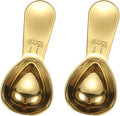 uxcell 2Pcs Stainless Steel Coffee Scoop, 15ml Short Handle Measuring Spoon for Ground Coffee Tea Sugar Kitchen Gifts, Gold