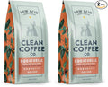 Clean Coffee Co. - Low Acid Medium-Dark Roast, Tested for Molds and Toxins, Papua New Guinea Blend, Notes of Milk Chocolate and Roasted Almonds (Whole Bean, 12 oz Bag) (Pack of 2)