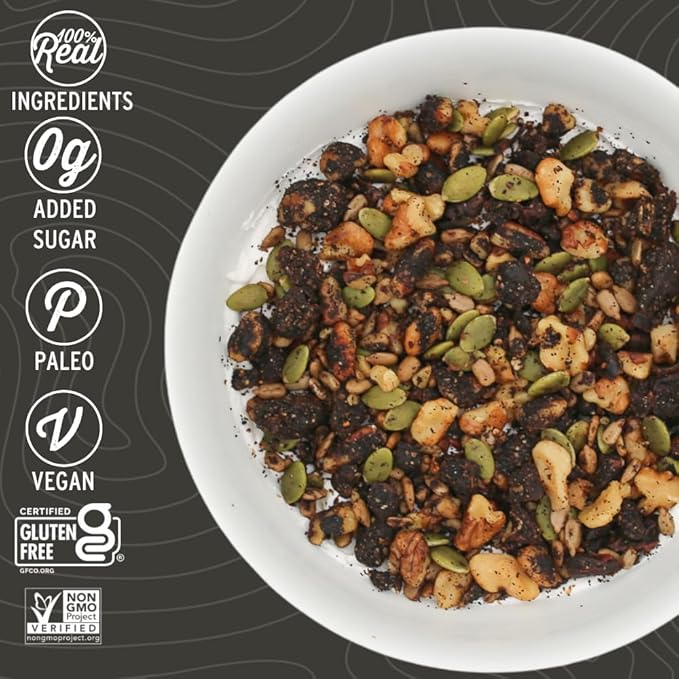 Wildway Keto Granola | Vanilla Bean Espresso | Grain-Free, Certified Gluten-Free Cereal | Vegan, Low Carb | No Sugar Added | Paleo-Friendly | Non-GMO Fruit & Nut Clusters | Nutrient-Rich | 8oz, 6 Pack