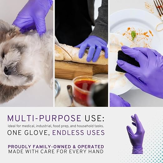 SafeWay Nitrile Gloves, 4000 Ct, Small, Powder-Free, Latex-Free, All-Purpose, Professional Disposable Gloves with Textured Fingertips for Medical Use, Food Prep, Cleaning, Tattoo & More