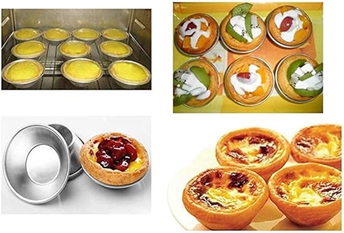 Weilan 25 Pcs Mini Tiny Pie Muffin Cupcake Pans Tin Egg Tart Mold Bakeware -NonStick Puto Cup