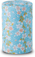 NOREN Japanese Tea Canister Tin (Yuzen Washi Paper), 3.5oz Size Made in JAPAN with Includes Inner Lid of Airtight Damp-Proof/Kitchen Jar for Loose Leaf Coffee Tea (Sakura of Kyoto/Blue)