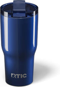 RTIC 30oz Essential Tumbler with Lid, Insulated, Stainless Steel, Metal, Double Wall Vacuum-Insulation, Ceramic Lined, Travel Cup for Iced Coffee, Tea, Hot and Cold Drink, Midnight Dust Metallic
