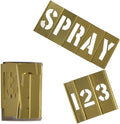 Deezio Brass Letter and Number Stencils - 3 Inch Interlocking Alphabet Set - 46 Pieces