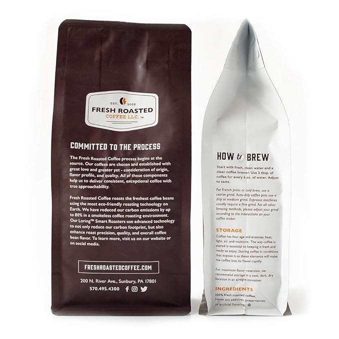 Fresh Roasted Coffee, Mocha Java, 12 oz, Medium Roast, Kosher, Ground