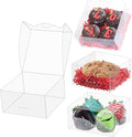 90pcs Clear Plastic Bakery Boxes (4x4x2 Inch) - Perfect for Wedding & Party Treat Favors