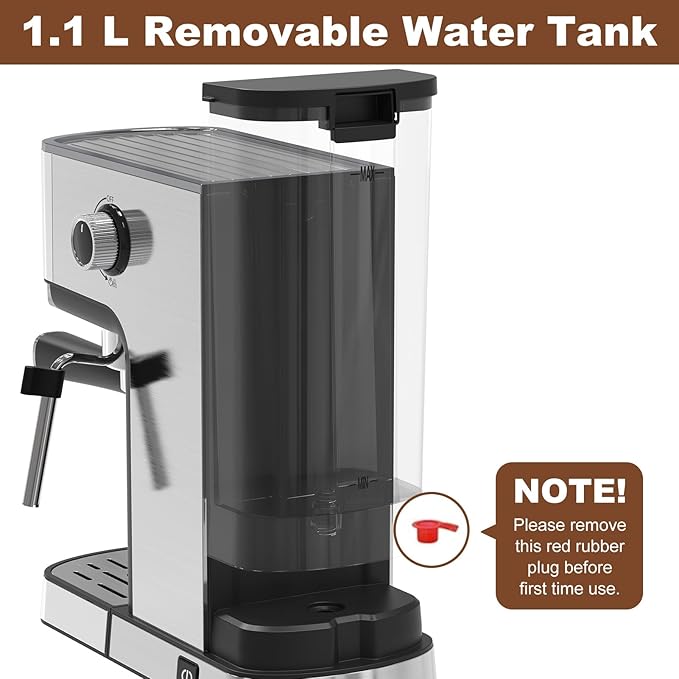 Geek Chef Espresso Machine, 20 Bar Coffee Machine, Latte Machine, Cappuccino Maker, Espresso Maker for Home