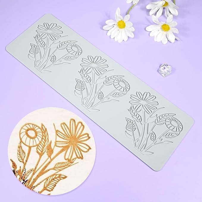 TUKE Flower Silicone Cake Lace Mold Cake Decorating Tool Border Decoration Lace Mold Kitchen Baking Tool (K_ Flower)