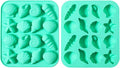 2-Pack Horse Green Seashell Silicone Molds for Chocolate Candy Baking Decorations