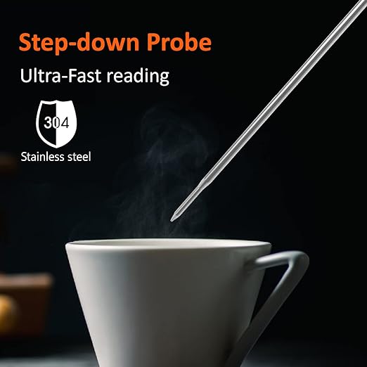 10 Inch Long Digital Candy Thermoometer with Pot Clip,Deep Fry Thermometer,Rotating Display, Best Instant Read Food Meat Thermometer for Candy Making or Deep Frying