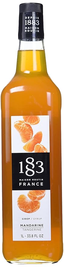 1883 Tangerine for Drinks, Made in France, 1 Liter Glass Bottle