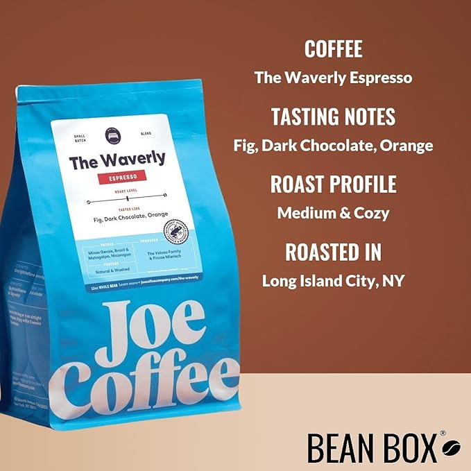 The Waverly Espresso - Roasted by Joe Coffee Company - Whole Bean Coffee - 6 Ounce Bag