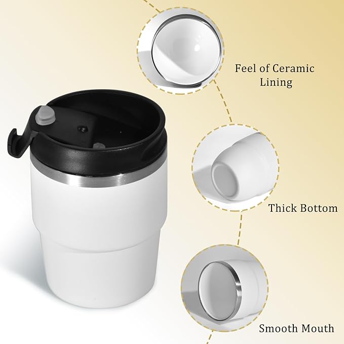 6oz Espresso Cups, Insulated Espresso Cups Set of 2, Expresso Shots Cup, Stainless Steel Shot Glasses for Coffee, Portable Espresso Travel Mug for Camping