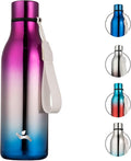 Insulated Water Bottle with Strap,18 oz Double Wall Stainless Steel Vacuum Bottles Metal Water Flask,Wonderland