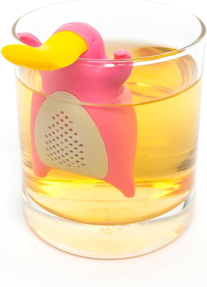 Tea Infuser for Loose Leaf Tea - Par-Tea Pack Silicone Strainer Animals, A Fun and Ideal Gift for Tea Lovers, Friends, and Family, 5-Pack Loose Leaf Steeper Set in Soft Multi-Color Designs