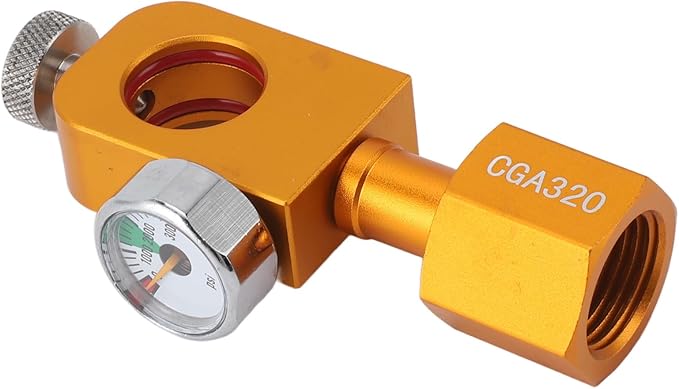 Yosoo Health Gear CO2 Refill Adapter with Pressure Gauge for Soda Maker Quick Fill Kit Compatible with DUO Terra Art Carbonator CO2 Cylinders Efficient Soda Refill Accessory for Carbonation