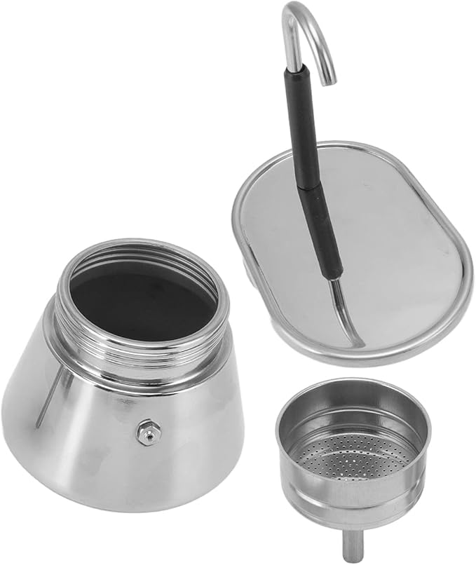 Espresso Maker, Single Spout Stovetop Pot Stainless Steel Mini Stovetop Espresso Percolator Italian Type Espresso Cup Coffee Maker,Use on Stove at Home or Camping