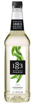 1883 Peppermint Syrup for Drinks, Made in France, 1 Liter Plastic Bottle