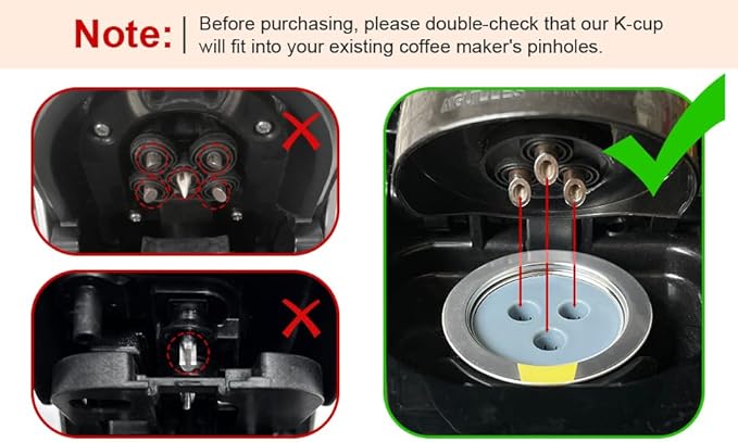 Stainless Steel Reusable K Cups Compatible with Ninja Coffee Maker, K Cup Reusable Coffee Pods,Permanent Reusable Coffee Filters for Ninja CFP201 CFP 300 CFP305 CFP301 CFP307 CFP400 (1Pack)