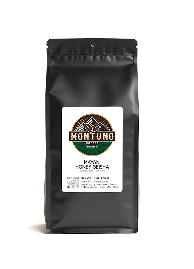 Mayan Honey Geisha Coffee, Single Origin Guatemala, High Altitude 4000ft, Wine-Like Profile (Whole bean), 1 Lb