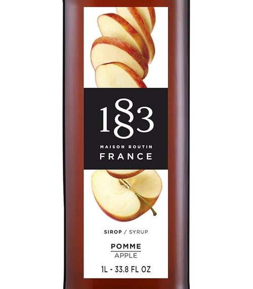1883 Apple Syrup for Drinks, Made in France, 1 Liter Glass Bottle