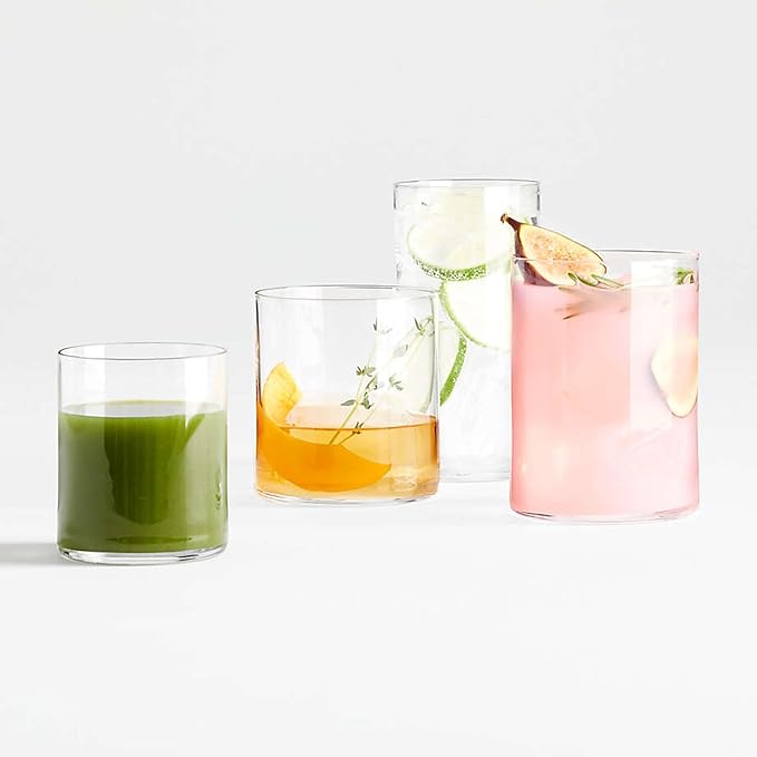 Luigi Bormioli Top Class 15.25 oz All Purpose Glasses - Set of 6 Durable Lead-Free Crystal Drinkware with Reinforced Rims & Minimalist Design - Elegant Glassware for Home or Bar Use