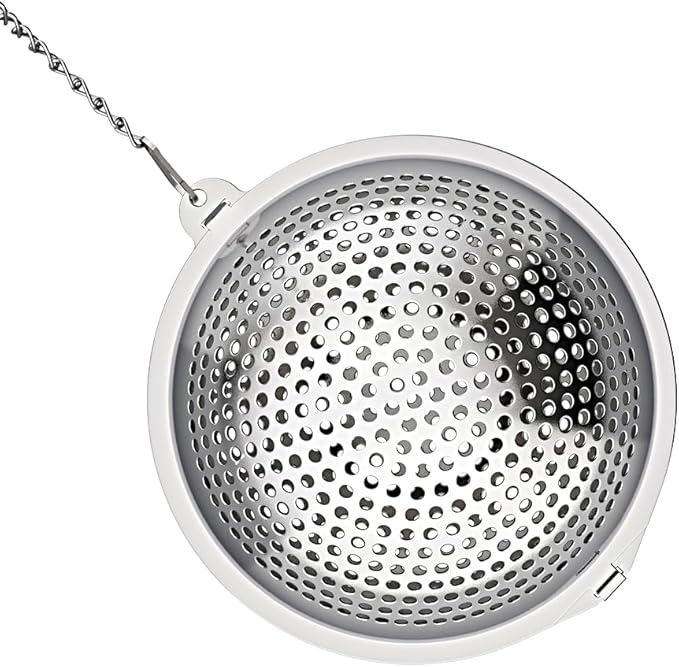 2 Pack Food Grade 304 Stainless Steel Mesh Tea Ball 2.1 Inch Tea Infuser Strainer Filter Diffuser for Loose Tea