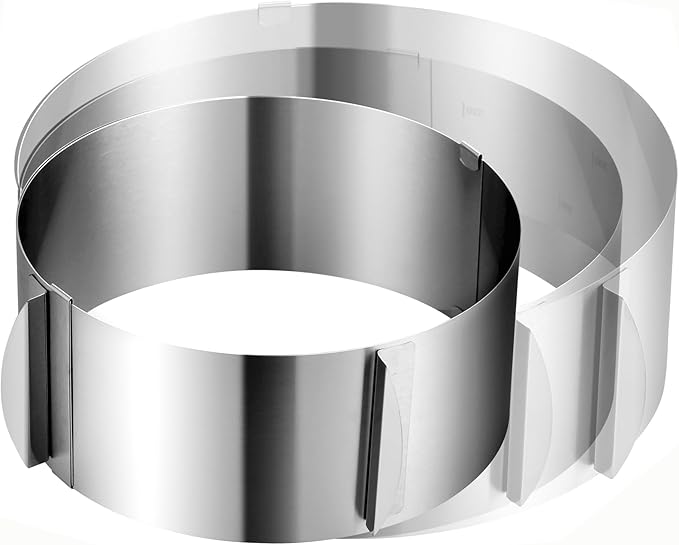 DATANYA Cake Rings Mousse Mold Adjustable 6 to12 Inch Stainless Steel Round Cake Molds for Baking Pastry, Cake Baking Supplies