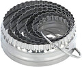 Fluted Cookie Cutters- Round Biscuit Cutters Set of 6 Pieces, Double Sided Fluted and Plain Edge Cookie Cutters, Stainless Steel