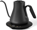 Cocinare FLOW B9 Gooseneck Electric Kettle, Precise Temperature Control for Pour-Over Coffee & Tea Brewing, Stainless Steel Interior, Rapid Heating for Boiling Water, 1500W/0.9L Matte Black