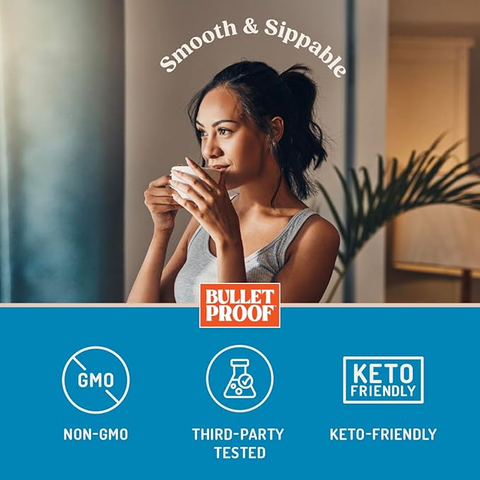 Bulletproof French Vanilla Creamer, 14.8 Ounces, Keto Coffee Creamer with MCT Oil and Grass-Fed Butter