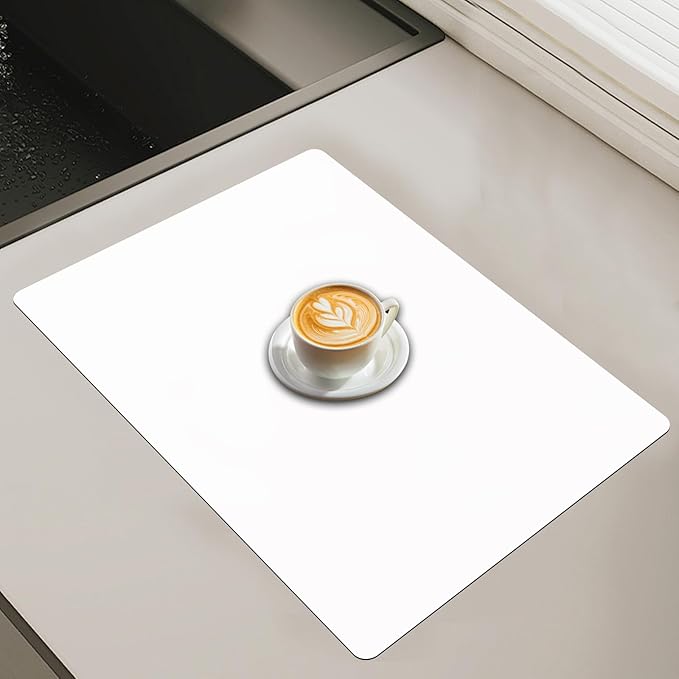 23.6"x15.7" Silicone Mats for Kitchen Counter, Non-Slip Heat Resistant Countertop Protector, Waterproof Silicone Craft Mat for Kitchen Island, Semitransparent