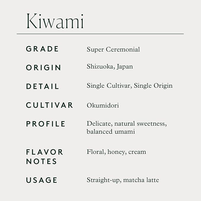 Matchaful - Kiwami - Single Origin, Super Ceremonial Matcha - Fine Green Tea Powder, Direct-Trade From Shizuoka, Japan - Balanced with Flavor Notes of Floral, Honey, and Cream - 100g Bag