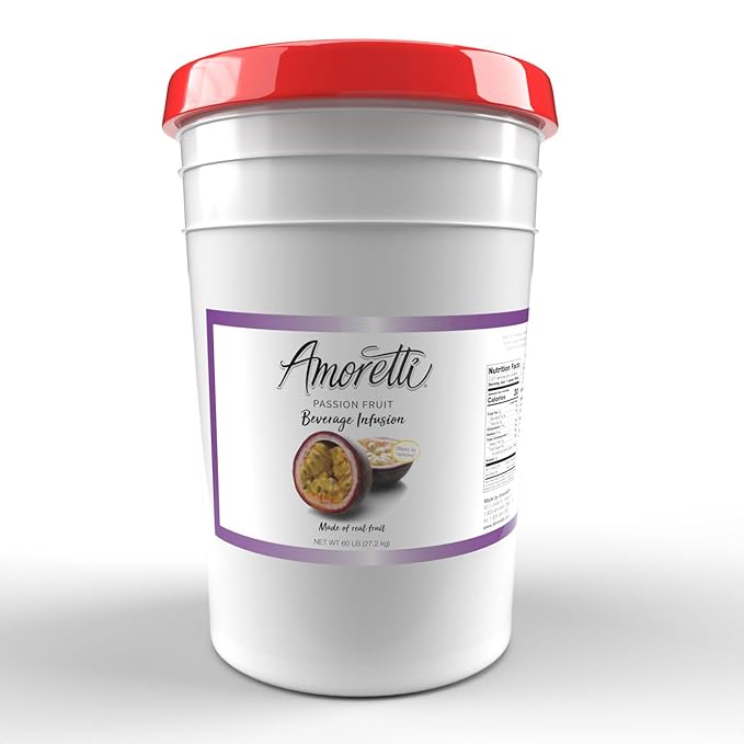 Amoretti - Passion Fruit Beverage Infusion - Drink Mix & Water Enhancer with Pump for Flavoring Cocktails, Waters, Teas, and other Beverages, Preservative Free