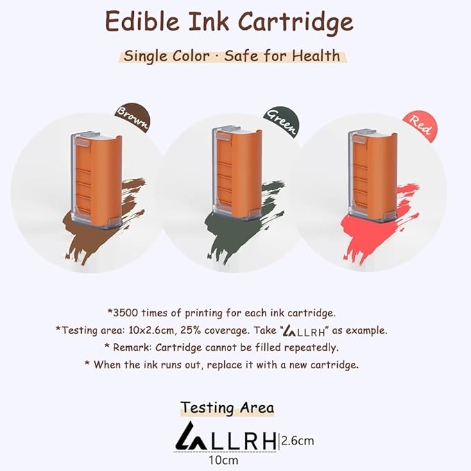 LLRH Latte Art Food PrintPen DIY Image for Coffee Beer Cocktails Macaron Cookie, Bluetooth, for Home, Small Shops (Brown)