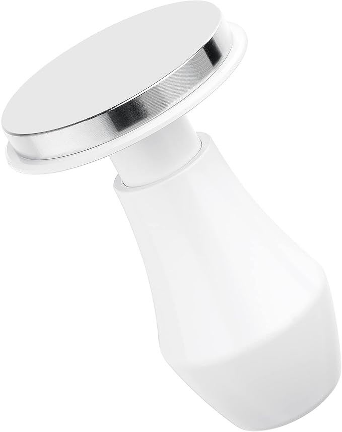 Normcore 53.3mm Espresso Coffee Tamper V4 - Spring Loaded Tamper With Stainless Steel Flat Base - Non-stick coating White - 15lb / 25lb / 30lbs Replacement Springs - Anodized Aluminum Stand