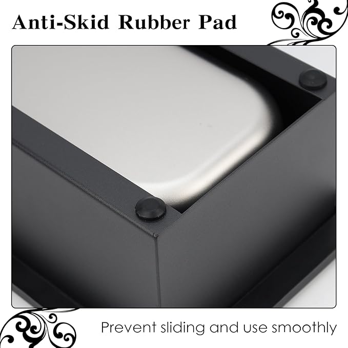 Espresso Knock Box, Stainless Steel Coffee Bag Container, With Steel Bracket And Noise Reducing Rubber Ring (L)