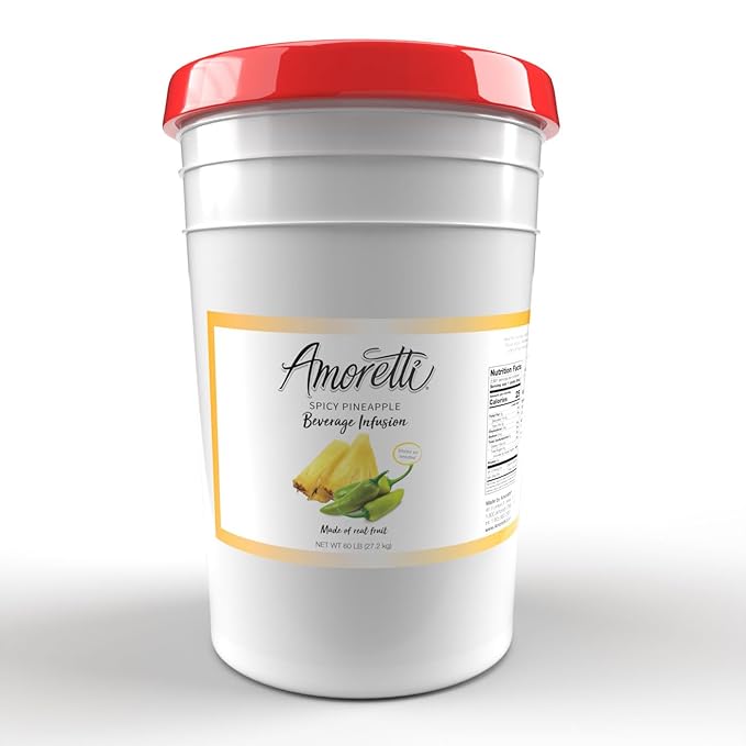 Amoretti - Spicy Pineapple Beverage Infusion - Drink Mix & Water Enhancer with Pump for Flavoring Cocktails, Waters, Teas, and other Beverages, Preservative Free
