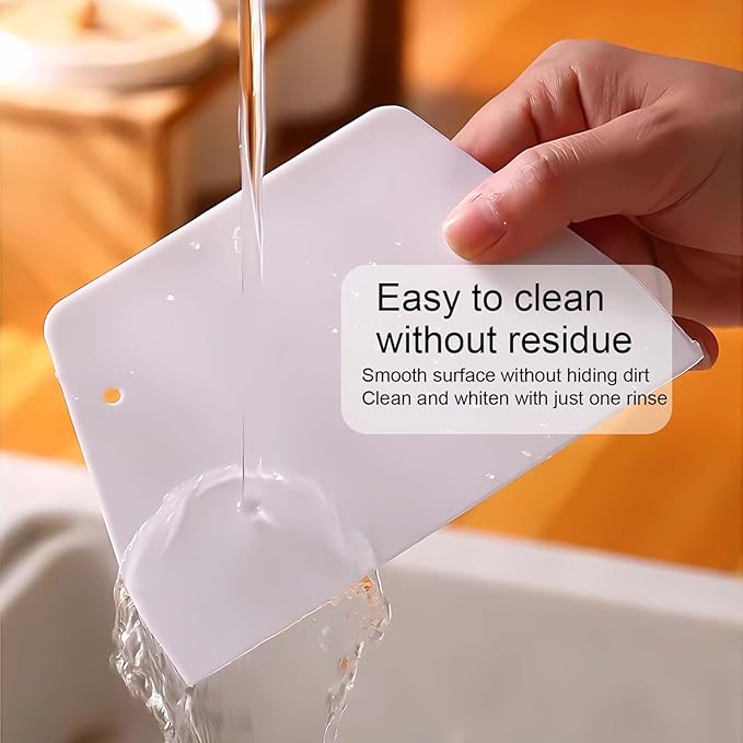 Dough Scraper Plastic Bench Scraper, Dough Scraper Tool Dough Cutter, Flexible Bench Scraper for Making Bread Pizza, 4 PCS