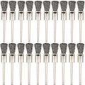 20PCS Wire Brushes - Metal Rust Removal, Polishing, Cleaning - 8mm Diameter, 3mm Shaft - Removes Burrs, Dust, and Oxide Layer - Handles Rough Surfaces - Designed for Industrial and DIY Enthusiasts